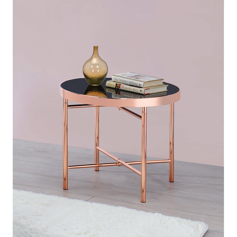Mercer41 Round End Table Rose Gold Wayfair